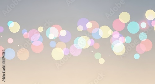 Soft pastel bokeh lights abstract background with gentle gradient