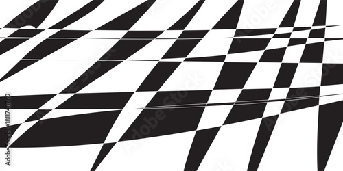 Abstract Black and White Geometric Pattern with Diagonal Lines.