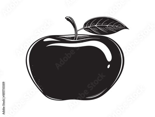 Minimal apple vector style enhancing clean visual presentations