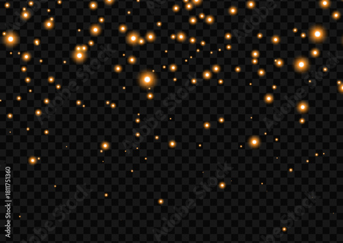 Christmas background with gold sparkling lights design 