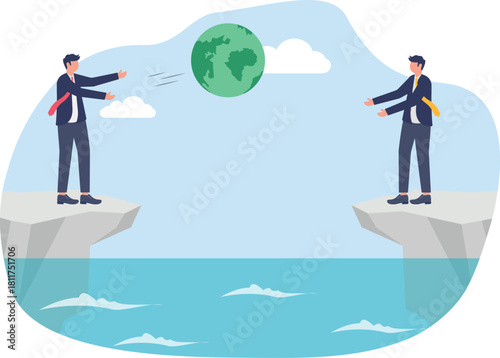 illustration of efforts to make a business go international or achieve a global scale
