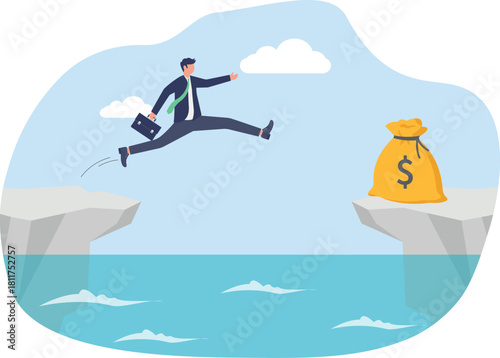 illustration of solving business problems with ideas and innovations
