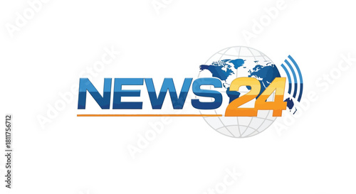 News24 logo with a world globe representing global news coverage