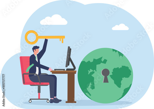 Canvastavla illustration of finding solutions to grow a business to an international scale