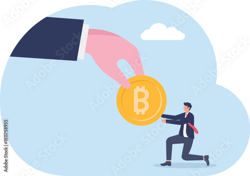 illustration of selling bitcoin assets to avoid loss and secure the business's financial condition

