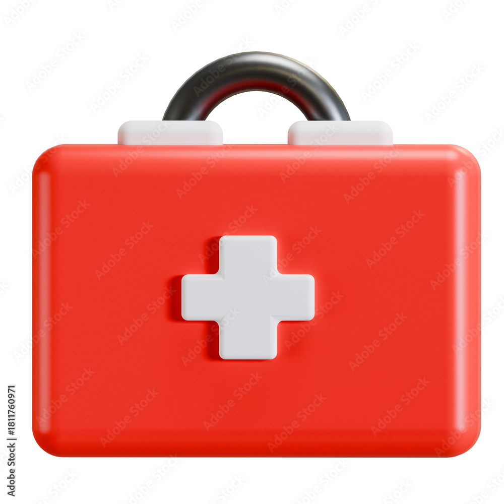 Obraz premium first aid kit 3d icon illustration