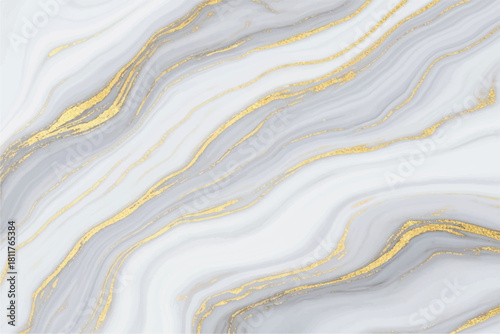 Elegant abstract marble texture with subtle gold and lavender veining on a white background