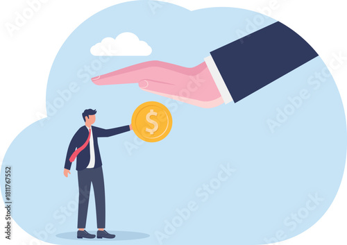 illustration of offering and providing business ideas and innovations
