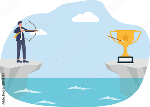illustration of targeting an award for excellent business performance
