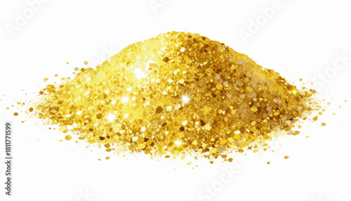 Shimmering Pile Golden Glitter Pile isolated watercolor vector illustration svg