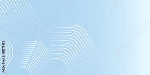 Abstract Waves blue and white lines curves flowing motion background for web design, presentations providing a sleek modern backdrop