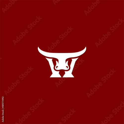Modern Bull Letter W Logo.eps
