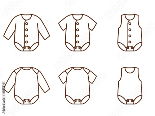 ベビーロンパース線画