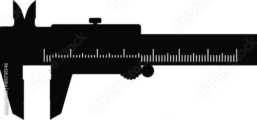 Vernier caliper silhouette for engineering and design