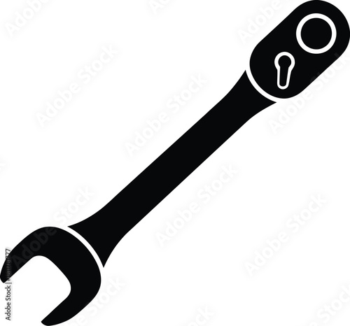 Black and white wrench tool for repair work