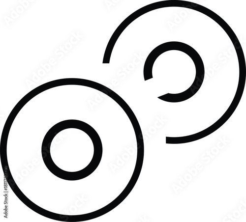 Connection, collaboration, or link vector outline icon symbol