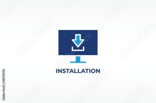 INSTALLATION vector, icon or logo sign isolated symbol illustration