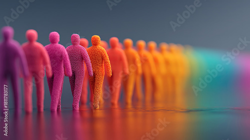 Concept of relationship building highlighting diversity inclusion equity and teamwork values