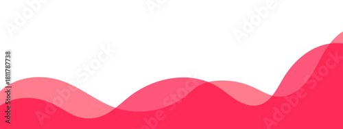 Wavy pink and magenta footer, border, divider shapes
