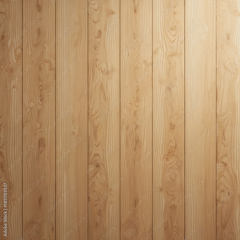 Naklejka premium Light oak wood planks with visible grain pattern. Natural surface offers warm, textured background. Perfect for interior decor design or rustic themes.