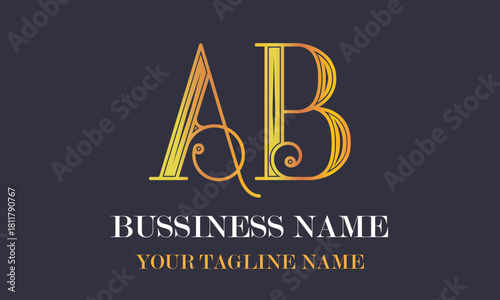 AB A ab initial logo | initial based abstract modern minimal creative logo, vector template image. luxury logotype logo, real estate homie logo. typography logo. initials logo