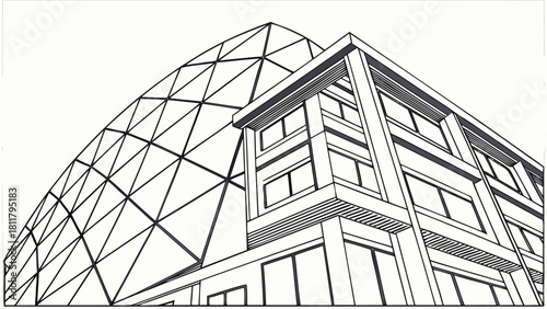 Low angle view of modern building architecture