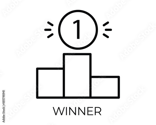 Bold typography design celebrating victory and achievement