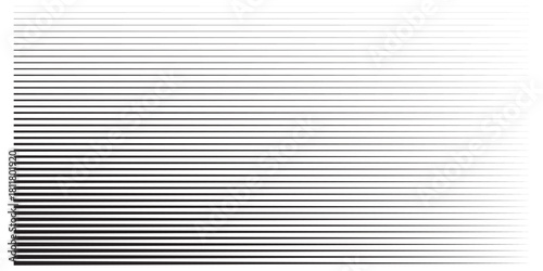 Horizontal Gradient Lines: Black to White Fade Effect.