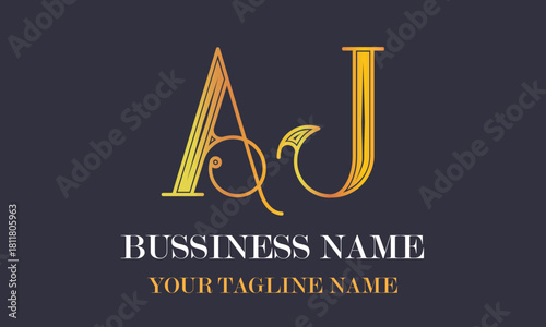 AJ A aj initial logo | initial based abstract modern minimal creative logo, vector template image. luxury logotype logo, real estate homie logo. typography logo. initials logo