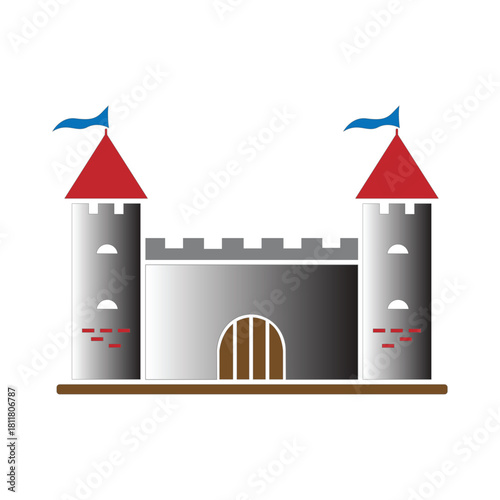 icon vector stock castle illustration design trendy