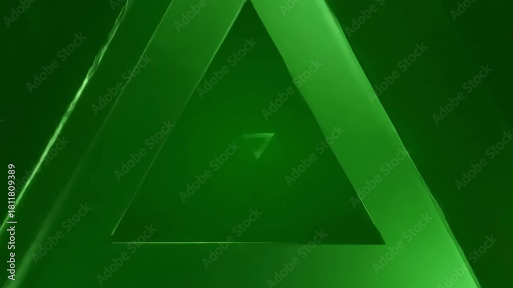 Green Screen looping segmented triangular shapes expanding from center ...