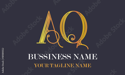 AQ A aq initial logo | initial based abstract modern minimal creative logo, vector template image. luxury logotype logo, real estate homie logo. typography logo. initials logo