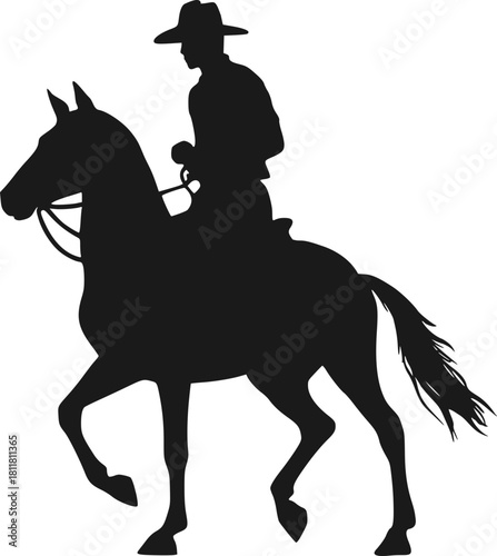 Design of western cowboy draw
