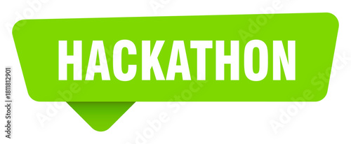 hackathon green sign isolated on transpatent background. hackathon sticker