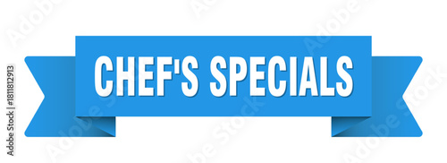 chef's specials ribbon isolated on transparent background. chef's specials ribbon