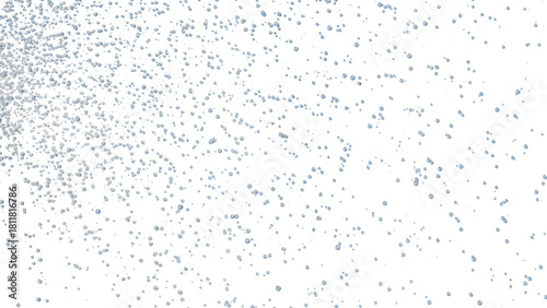 Wide water droplet spray texture on transparent background 3D render