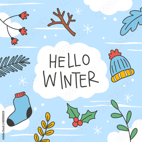 Hello Winter Background 2