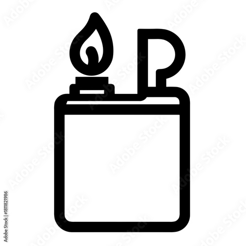 Simple black Lighter Icon