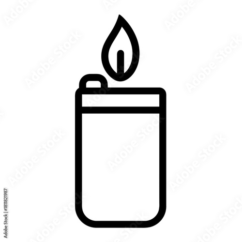 Simple black Lighter Icon