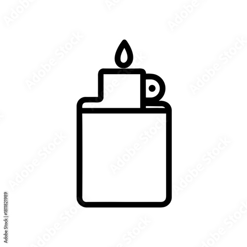 Simple black Lighter Icon