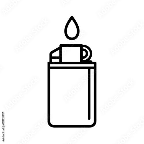 Simple black Lighter Icon