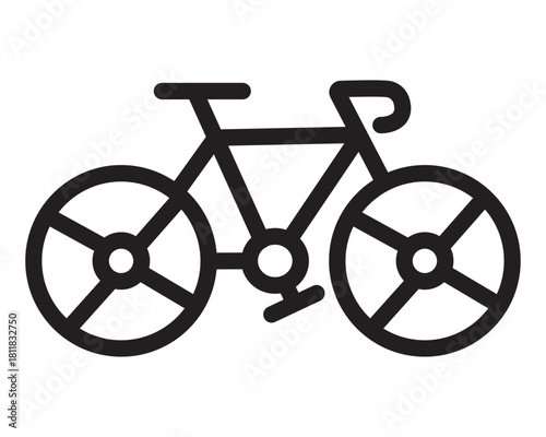 The image is an icon of a bicycle. 
