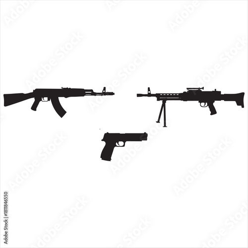 assault rifle vector illustration