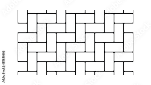 Grid black and white vector background texture. Modern abstract perspective geometric shapes pattern lines