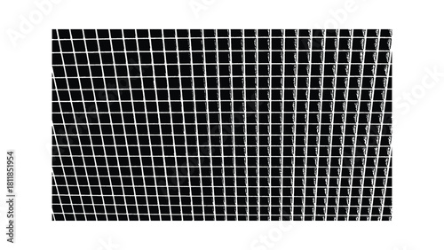 Grid black and white vector background texture. Modern abstract perspective geometric shapes pattern lines