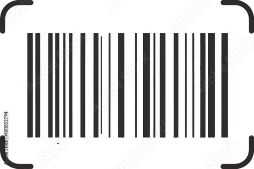 Barcode scan icon. scan me text and smartphone usage symbol, ideal for digital payment, identification systems, and modern mobile interface designs.
