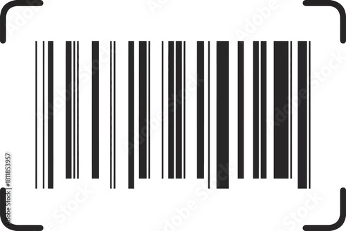 Barcode digital scan icon with scan me message and smartphone symbol, perfect for mobile payment graphics, identification tools, retail technology, and user interface design.