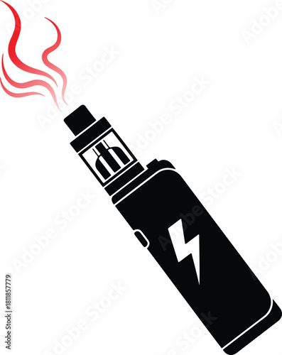 Vape Device Icon Electronic Vaporizer Smoking Illustration