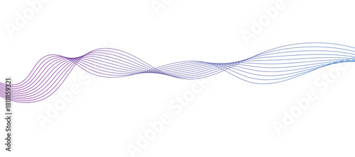 Abstract wave lines dynamic flowing colorful light isolated background.