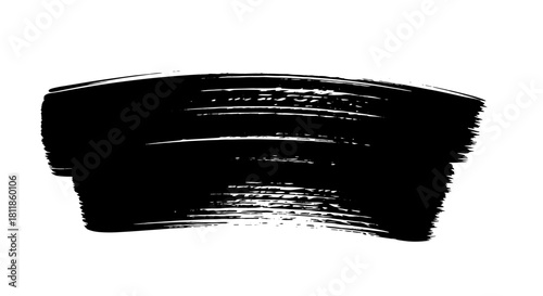 Abstract Black Ink Brushstroke on White Background for Artistic Design and Creative Projects, Paint Splash, Modern Element,  Grunge Texture, Graphic Resource for Web Design, Art Presentation, Decorati